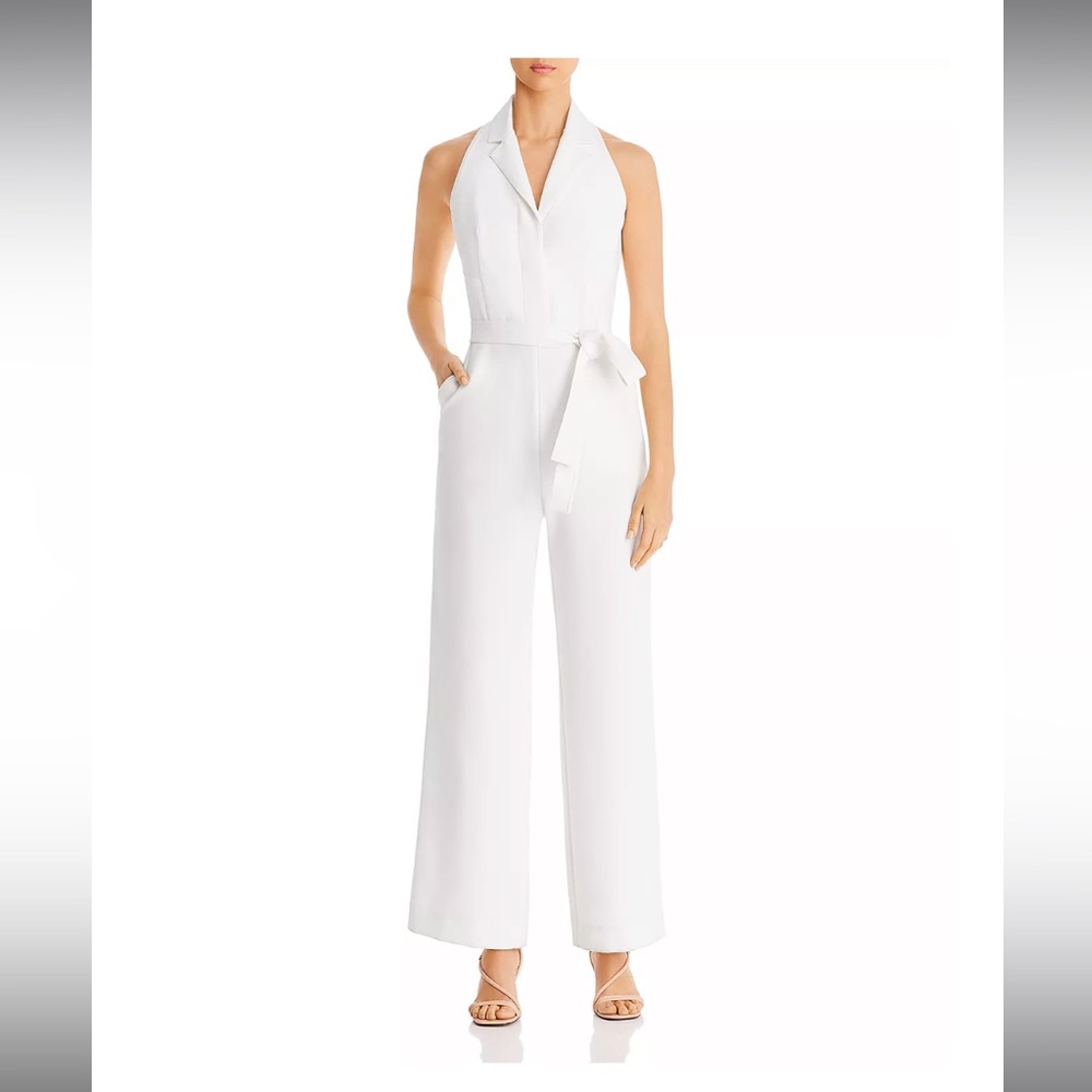 NWT Donna Karan New York Belted Tuxedo Jumpsuit